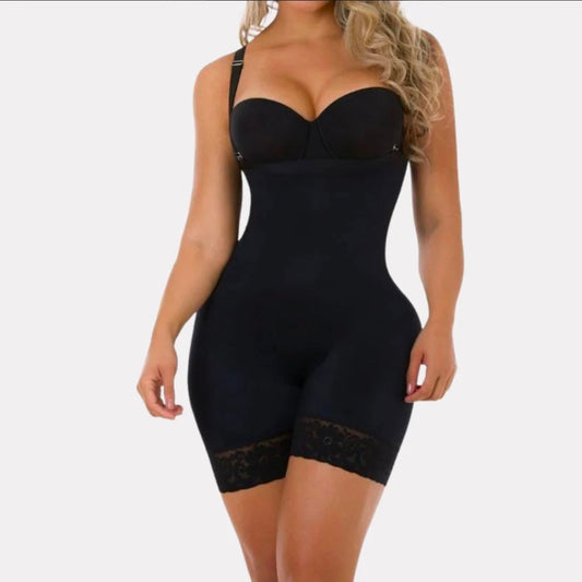 Faja Madrid 100% Colombiana sin Costura en área de los glúteos para mayor realce y comida,Invisible debajo de la ropa(Media Compresión)