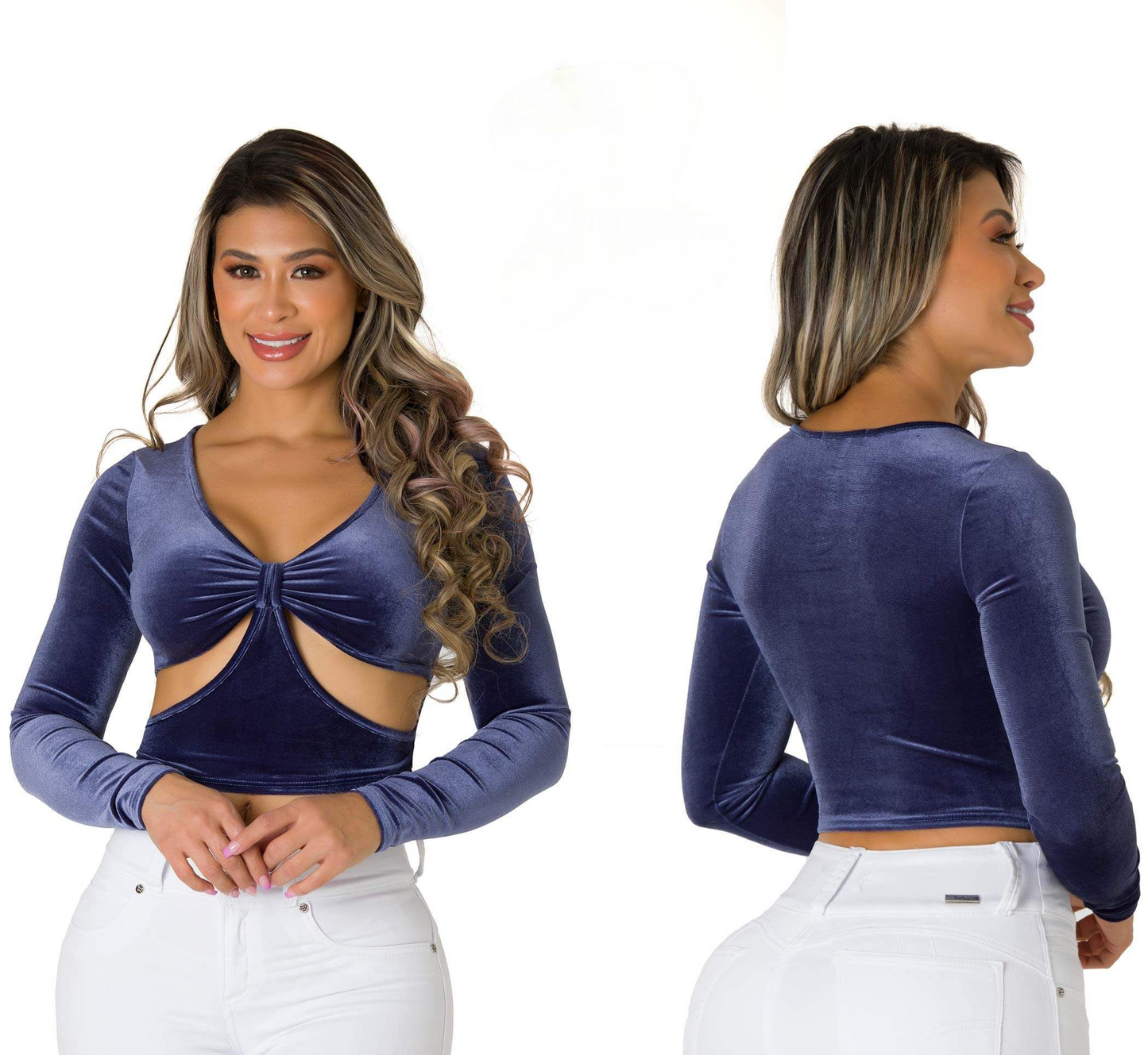 Top corto de terciopelo