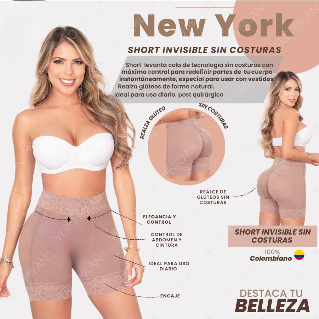 Short Invisible Sin Costura para un mayor realce de glúteos.